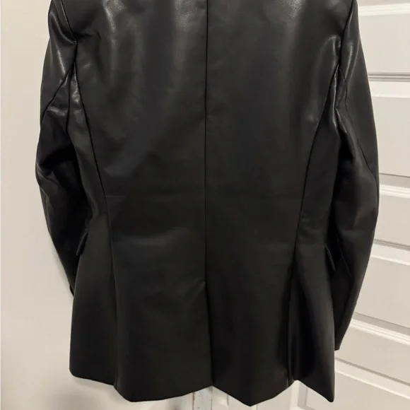 CAbi Black Leather Blazer - Picture 3 of 5